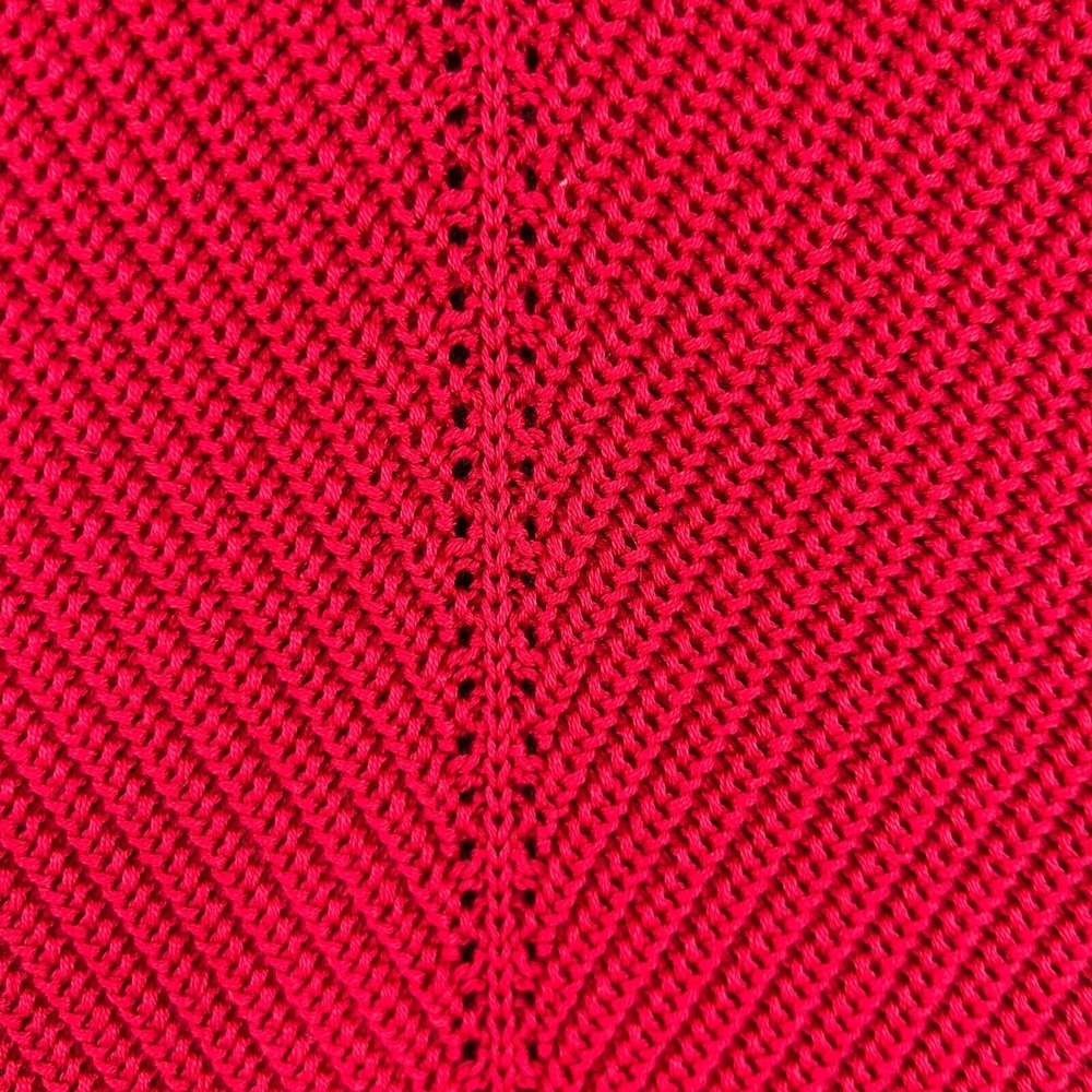 Talbots Red Cotton Blend Ribbed Knit Sweater Medium Cowl Neck Knit Pullover‎ Top - Picture 7 of 12